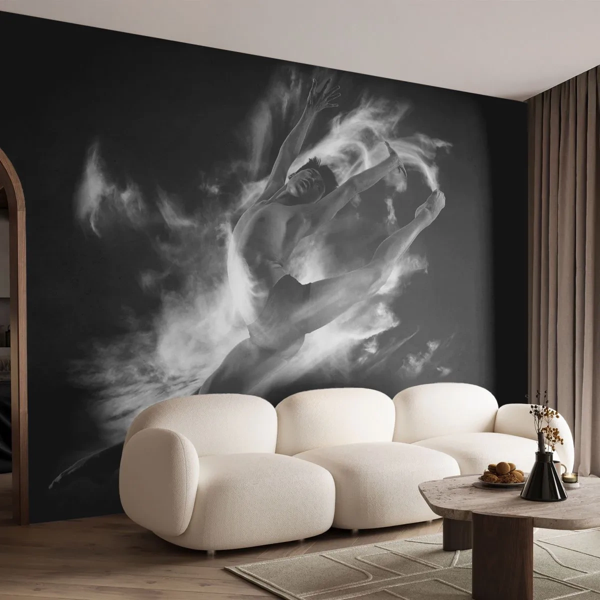 Zelfklevend Fotobehang Deluxe Sticker - Vast tijdens de vlucht - Danser, Ballet, Cultuur - 250x175 cm
