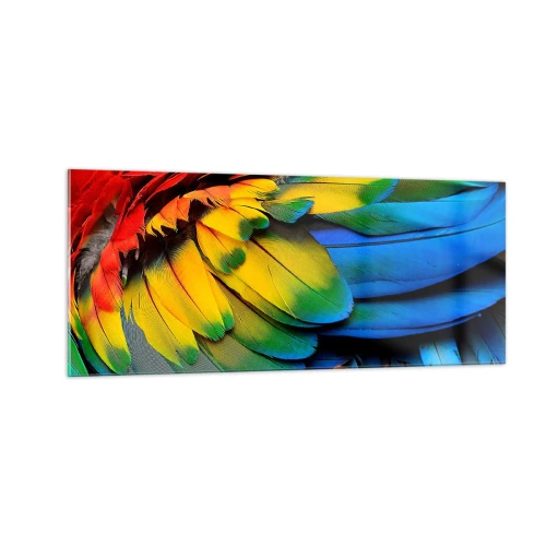Schilderen op glas - Paradijsvogel - 100x40 cm