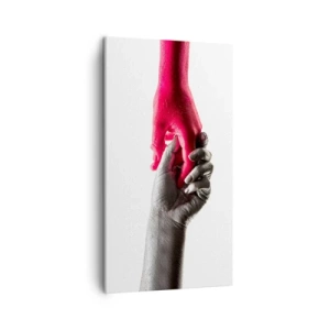 Schilderen op canvas - Samen, hoewel anders - 45x80 cm