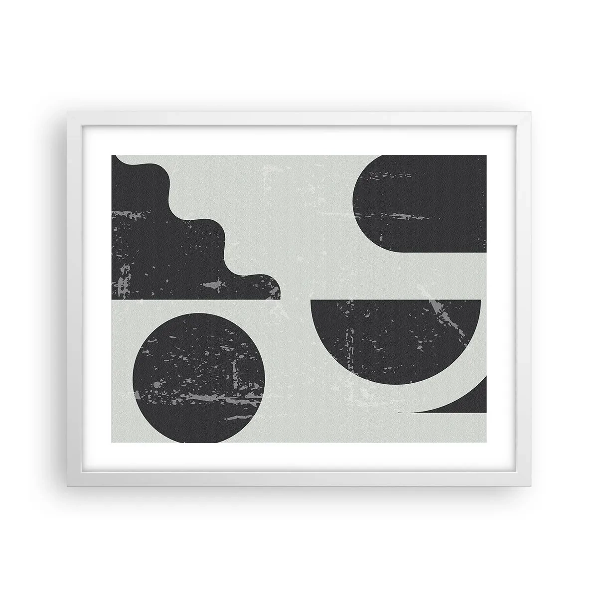 Poster in een witte lijst - Compositie boven en onder - 50x40 cm