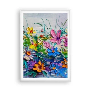 Poster in een witte lijst - Helemaal geen stilleven - 70x100 cm