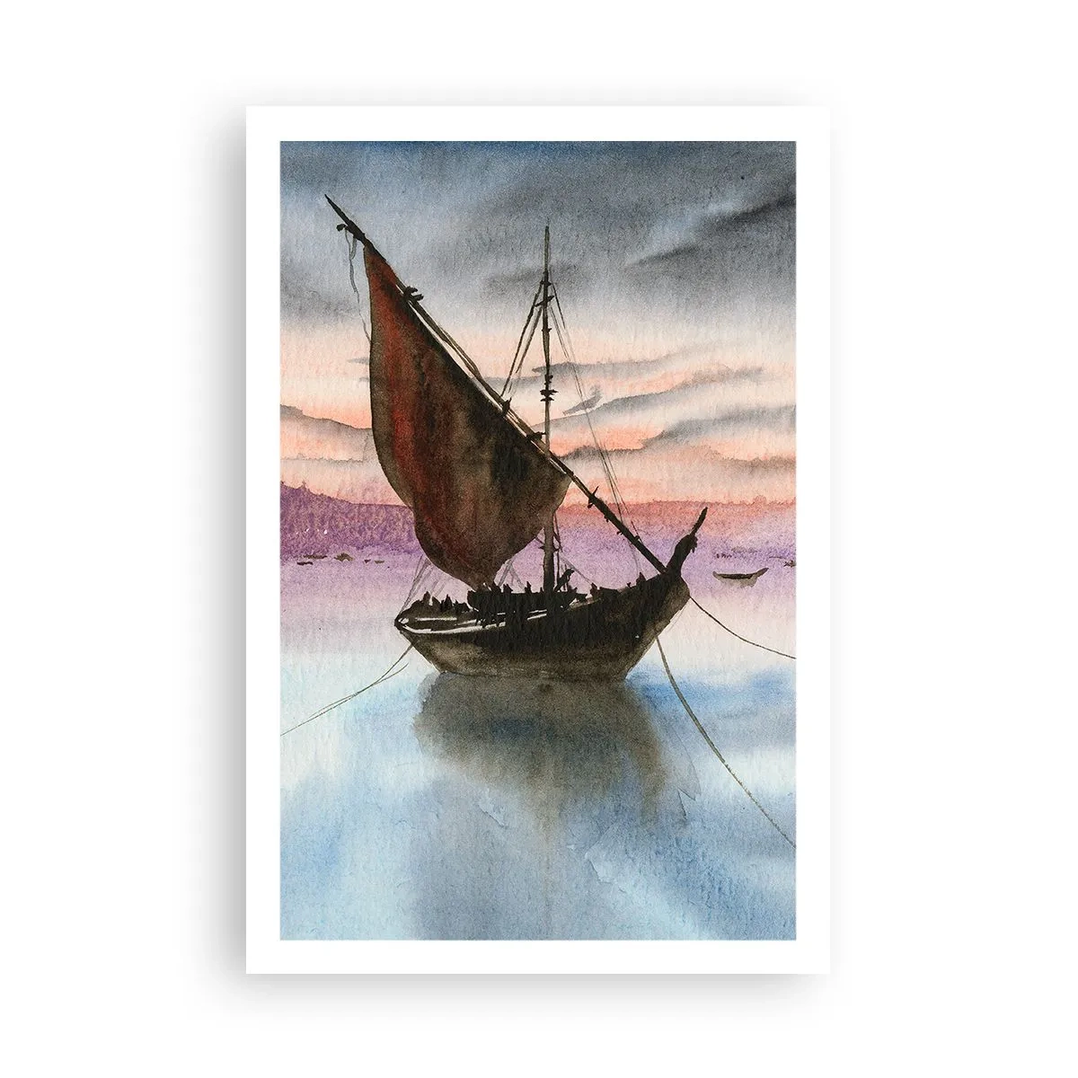 Poster - Avond in de haven - 61x91 cm
