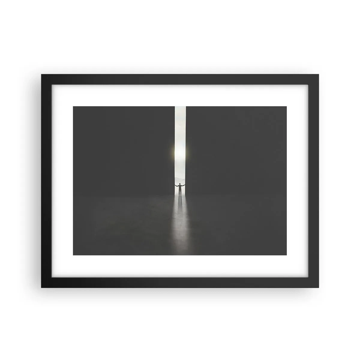 Poster in een zwarte lijst - Een stap naar een mooie toekomst - 40x30 cm