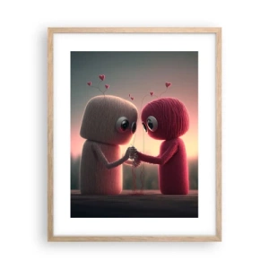 Een poster in een licht eiken lijst - Iedereen mag liefhebben - 40x50 cm
