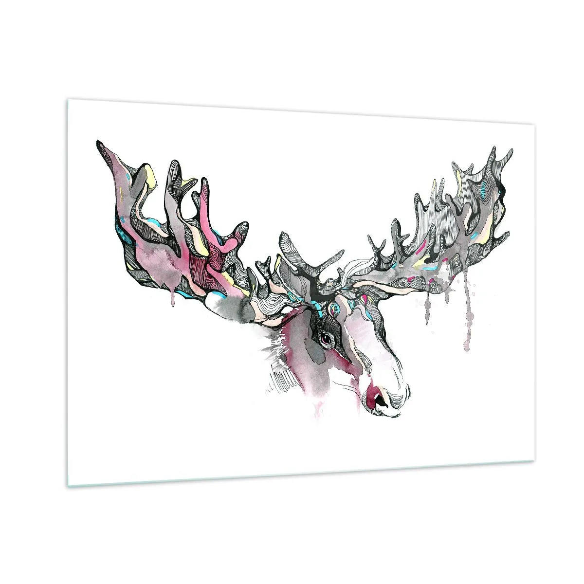 Schilderen op glas - Kroon van de boskoning - 100x70 cm