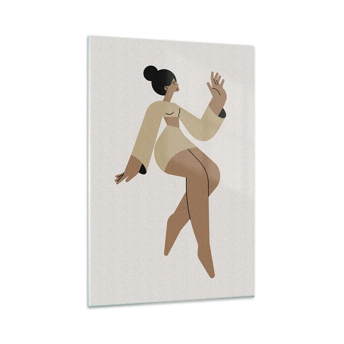 Schilderen op glas - Een sierlijke vorm - 80x120 cm