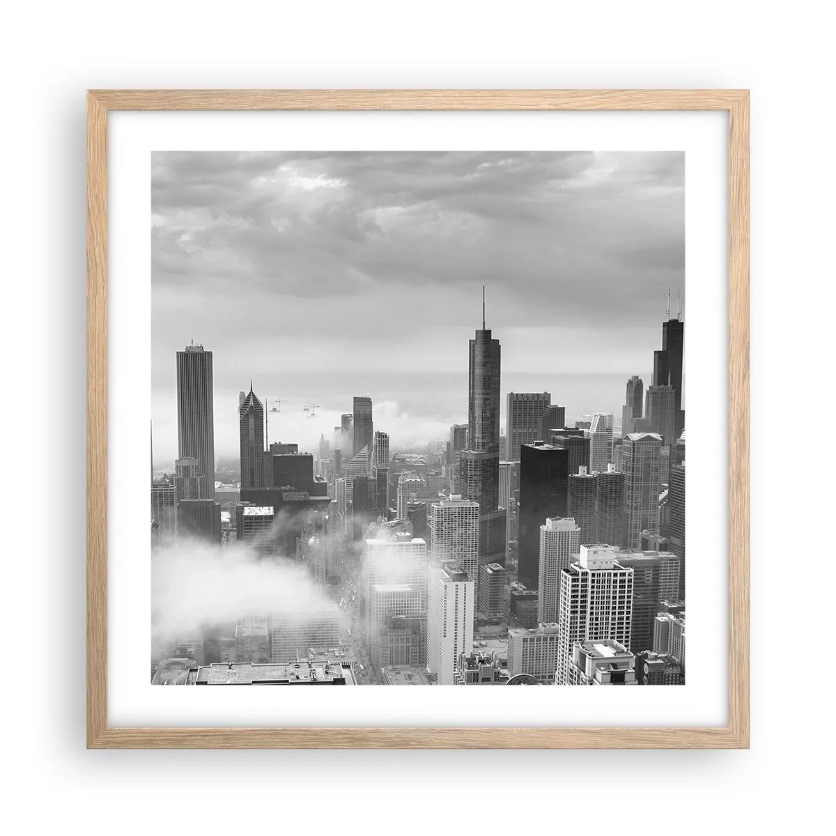 Een poster in een licht eiken lijst - Amerikaans landschap - 50x50 cm