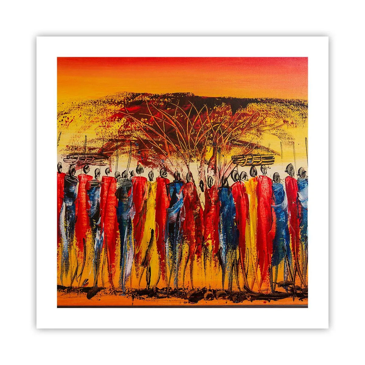 Poster - Daar, daar, daar gaan ze - 50x50 cm