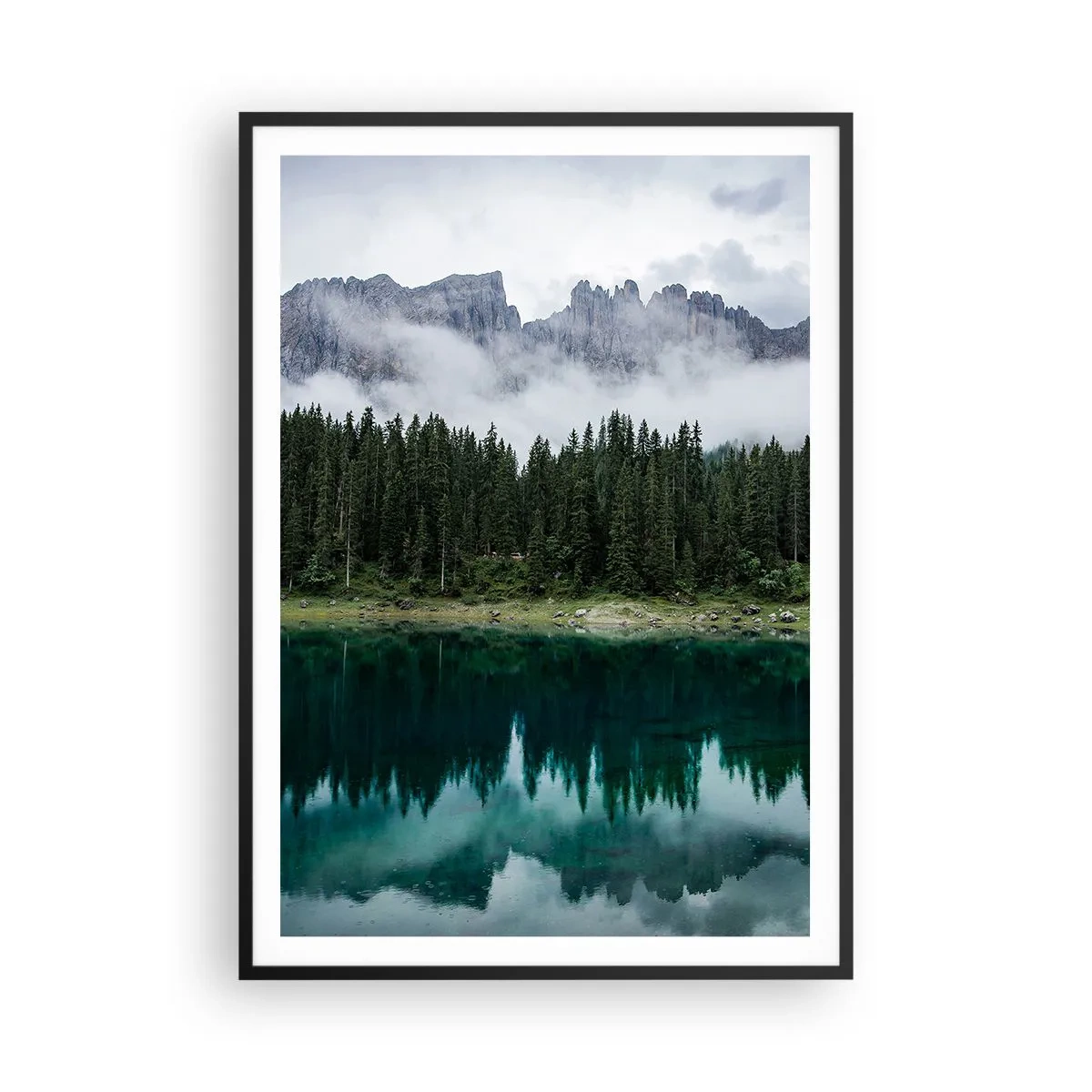 Poster in een zwarte lijst - Stil, stil, laten we het drinkwater niet wakker maken... - 70x100 cm