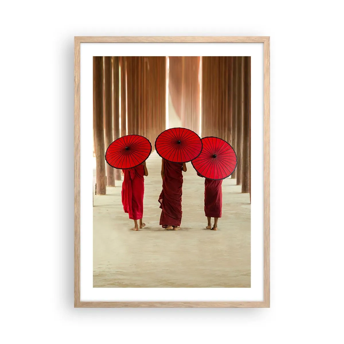 Een poster in een licht eiken lijst - Op weg naar het Zuivere Land - 50x70 cm