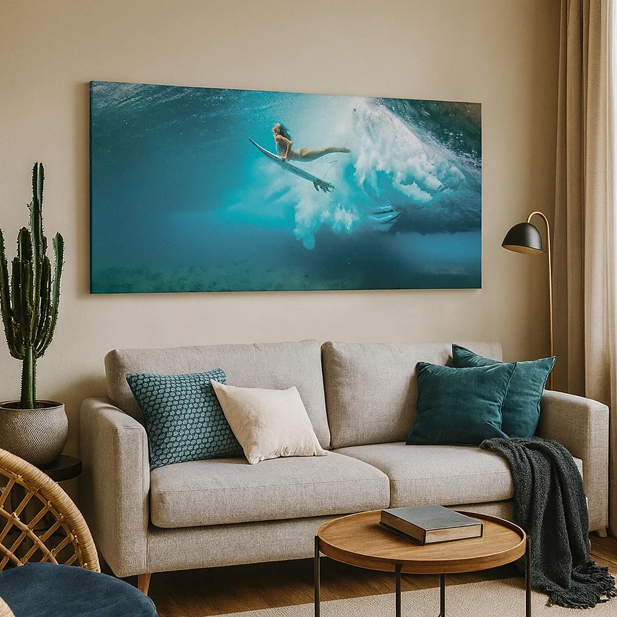 Schilderen op canvas - Onderwaterwereld - 30x30 cm