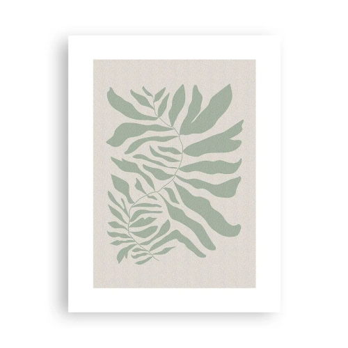 Poster - Smaragdgroene tak - 30x40 cm