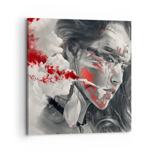 Schilderen op canvas - In de dampen van absurditeit - 70x70 cm