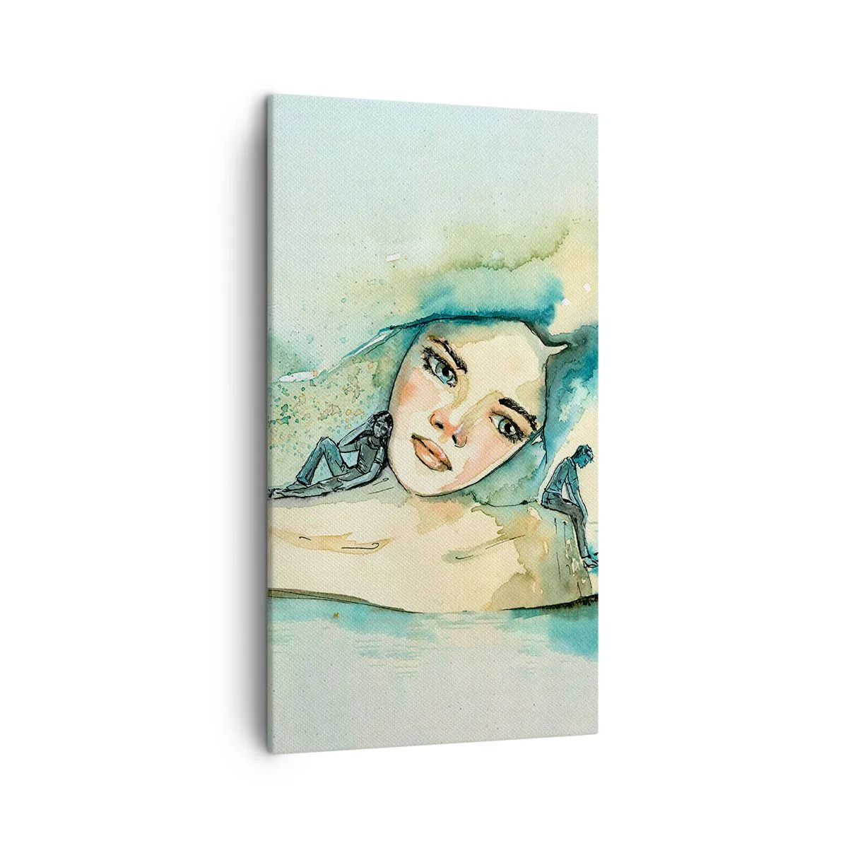 Schilderen op canvas - Ben ik blauw? - 45x80 cm