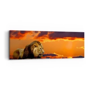 Schilderen op canvas - Koning van de natuur - 90x30 cm