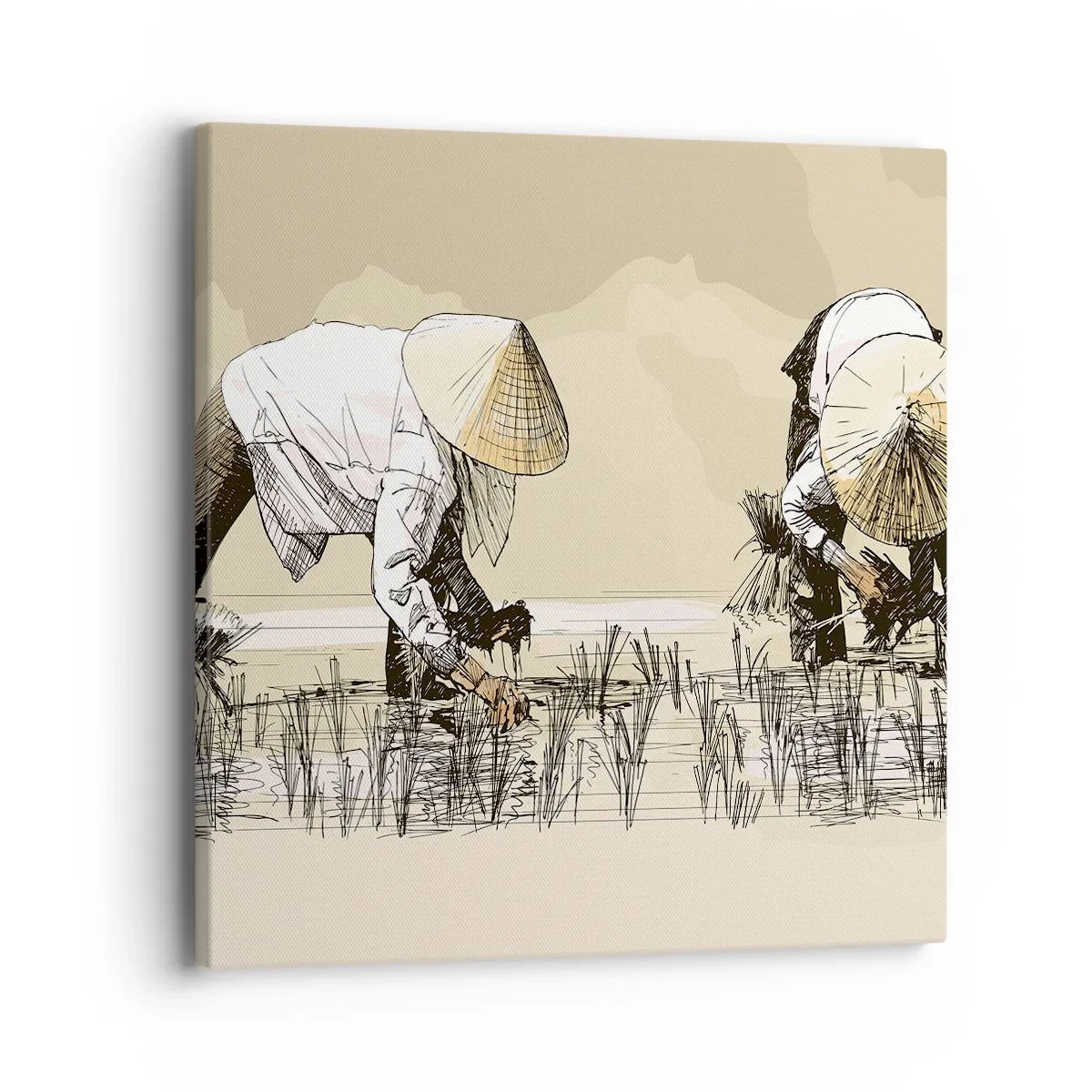 Schilderen op canvas - Succesvolle oogst - 40x40 cm