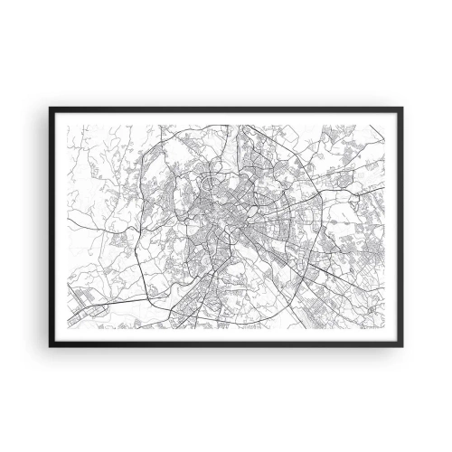 Poster in een zwarte lijst - Romeinse cirkel - 91x61 cm