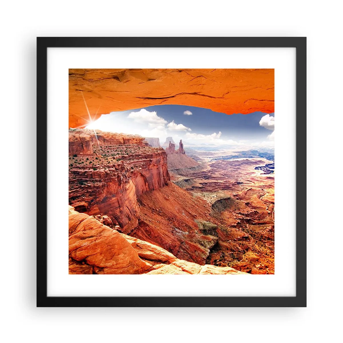 Poster in een zwarte lijst - Door de natuur zelf gebeeldhouwd - 40x40 cm