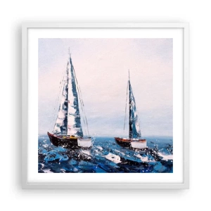 Poster in een witte lijst - Broederschap van de wind - 50x50 cm