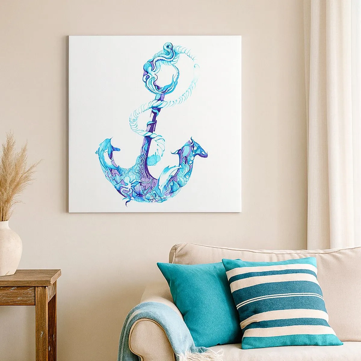 Schilderen op canvas - De vertrouweling van de geheimen van de zee - 30x30 cm