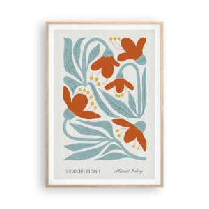 Een poster in een licht eiken lijst - Naar de aarde, naar de zon - 70x100 cm