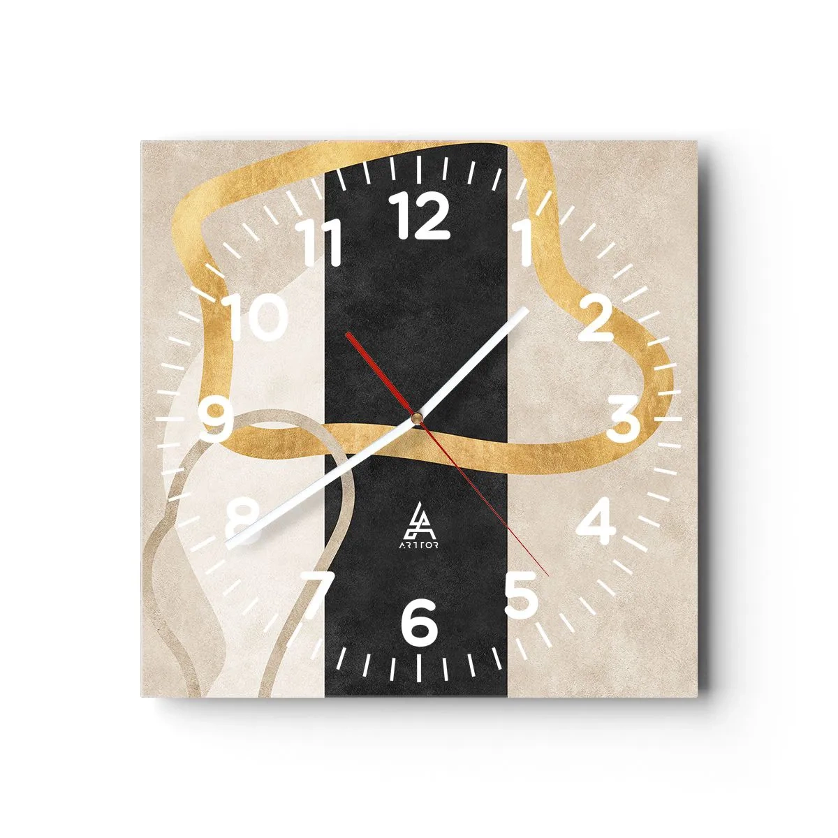 Wandklok - Klok - Verwarde vormen - 30x30 cm