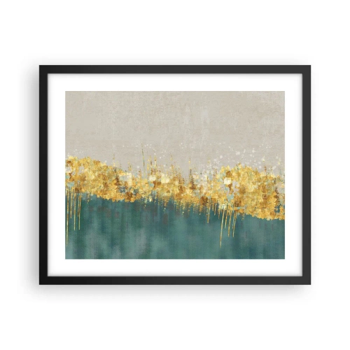 Poster in een zwarte lijst - De gouden rand - 50x40 cm