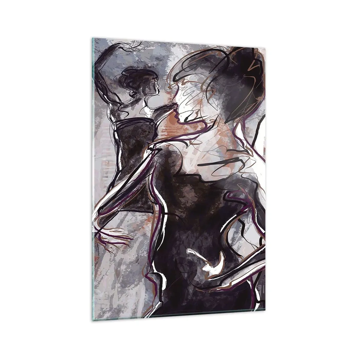 Schilderen op glas - Los op in de muziek - 80x120 cm