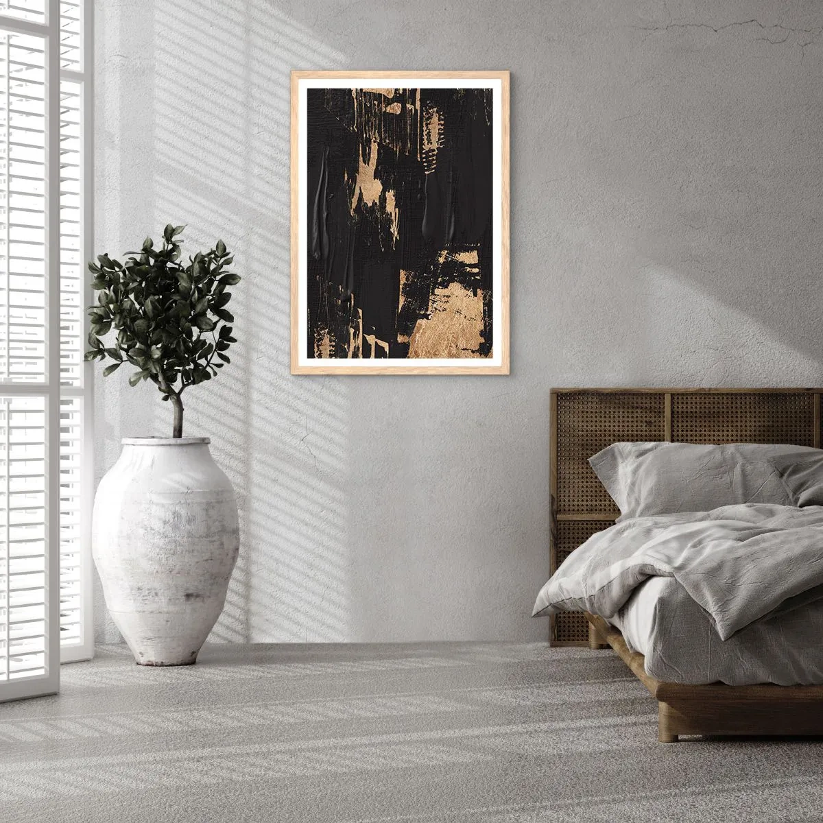 Een poster in een licht eiken lijst - Spoor van aanraking - 30x40 cm