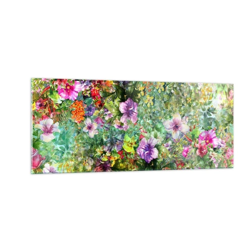 Schilderen op glas - In bloemen voor verderf - 100x40 cm