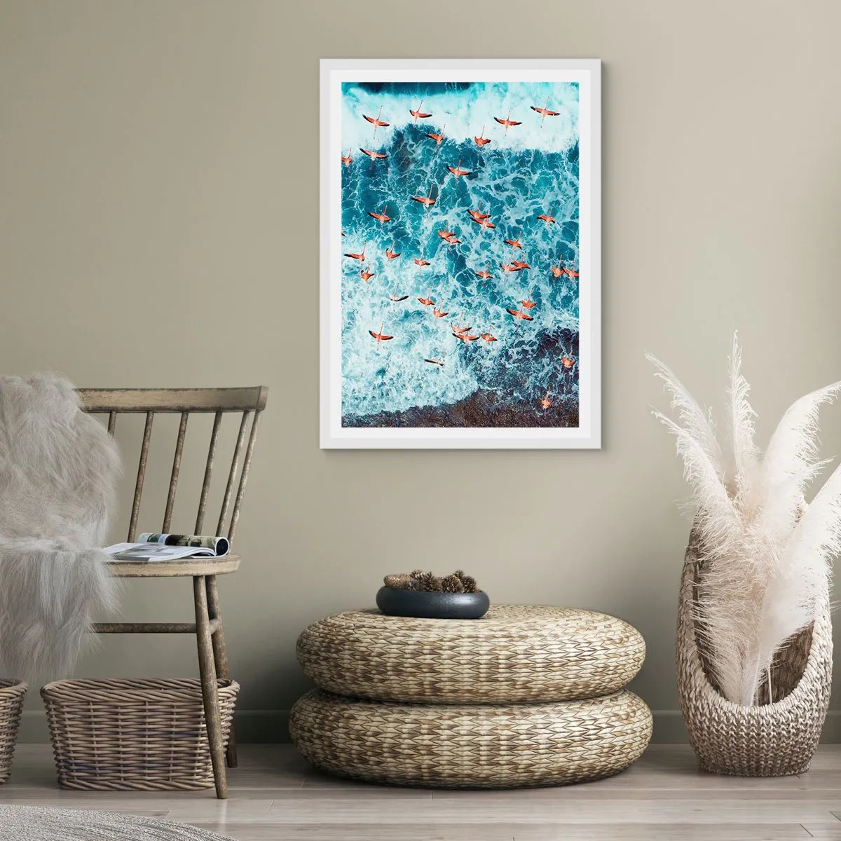 Poster in een witte lijst - De kustparade - 50x70 cm