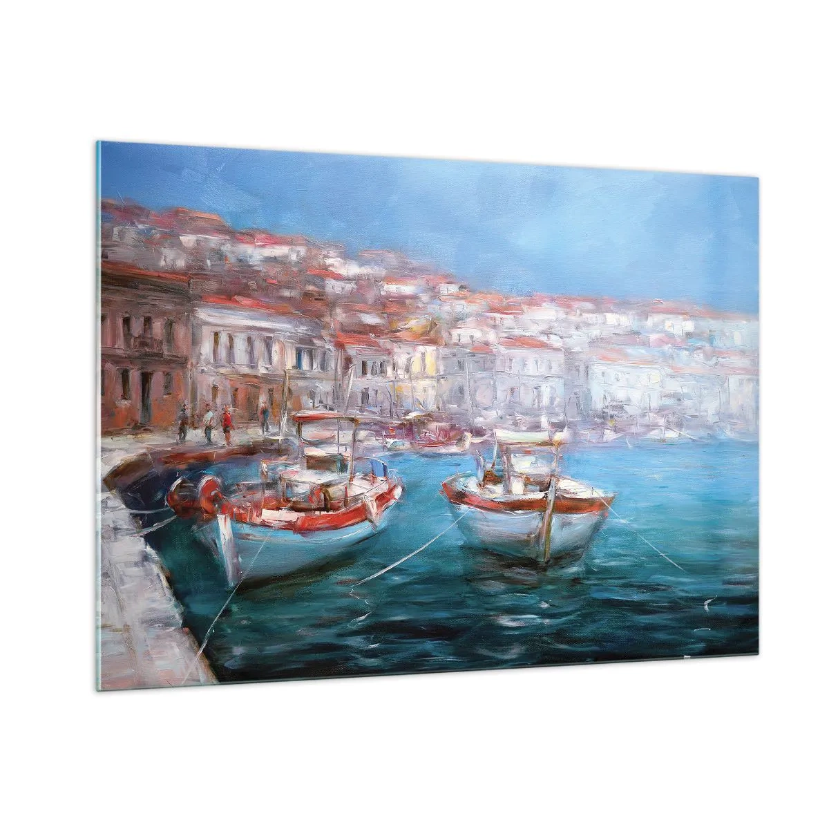 Schilderen op glas - Italiaanse baai - 100x70 cm