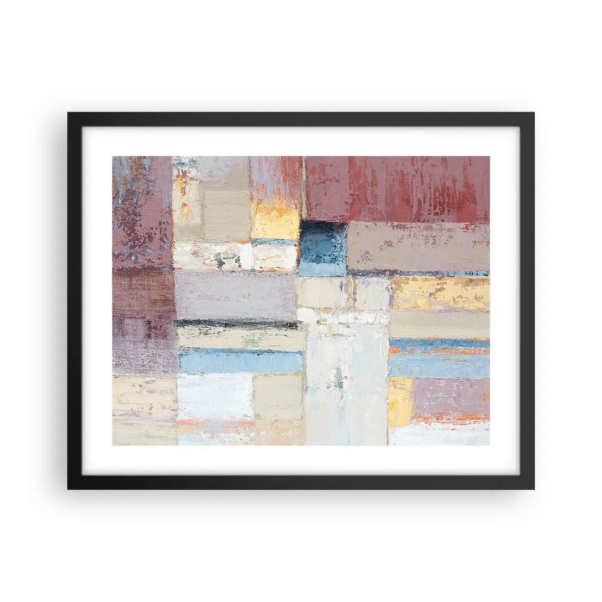 Poster in een zwarte lijst - De rust van geometrie - 50x40 cm