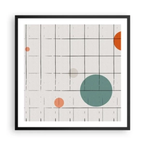 Poster in een zwarte lijst - Gevangen. Wij of zij? - 60x60 cm