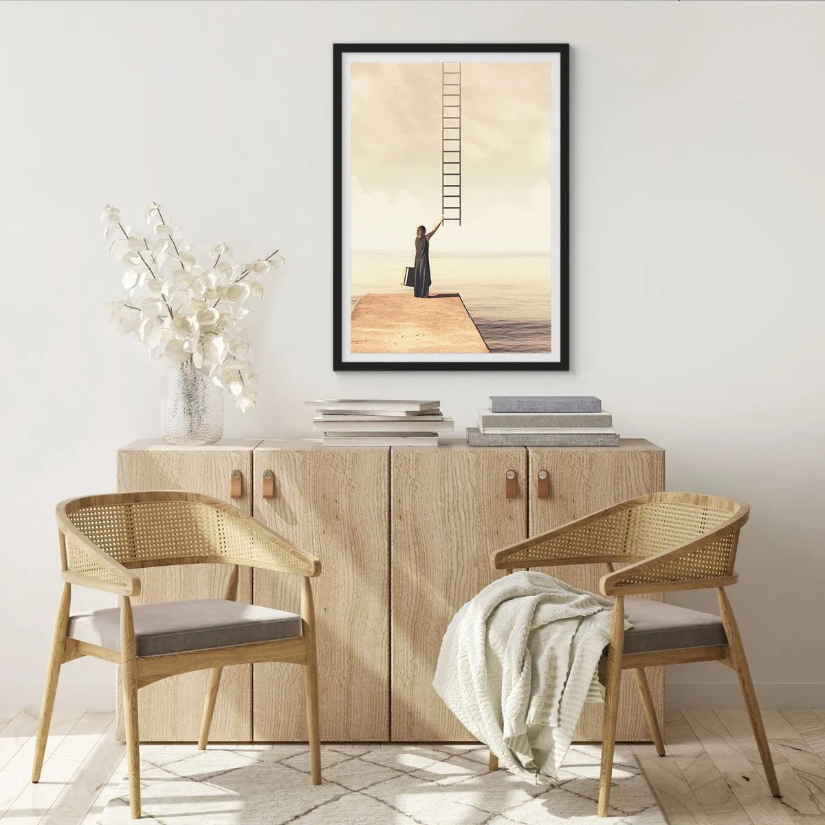 Poster in een zwarte lijst - Een magische reis - 40x50 cm
