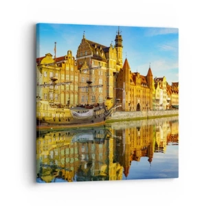 Schilderen op canvas - Een spiegelbeeld van het verleden - 30x30 cm