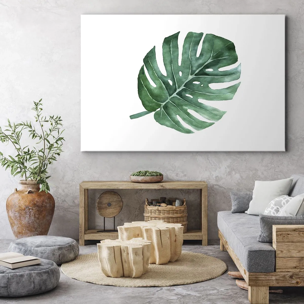Schilderen op canvas - Groen concept - 120x80 cm