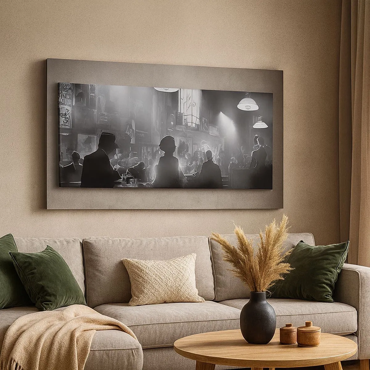 Schilderen op canvas - In jazz-sfeer - 100x40 cm
