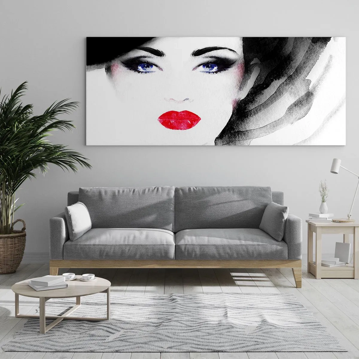 Schilderen op glas - Hij duwt terug en roept - 100x40 cm