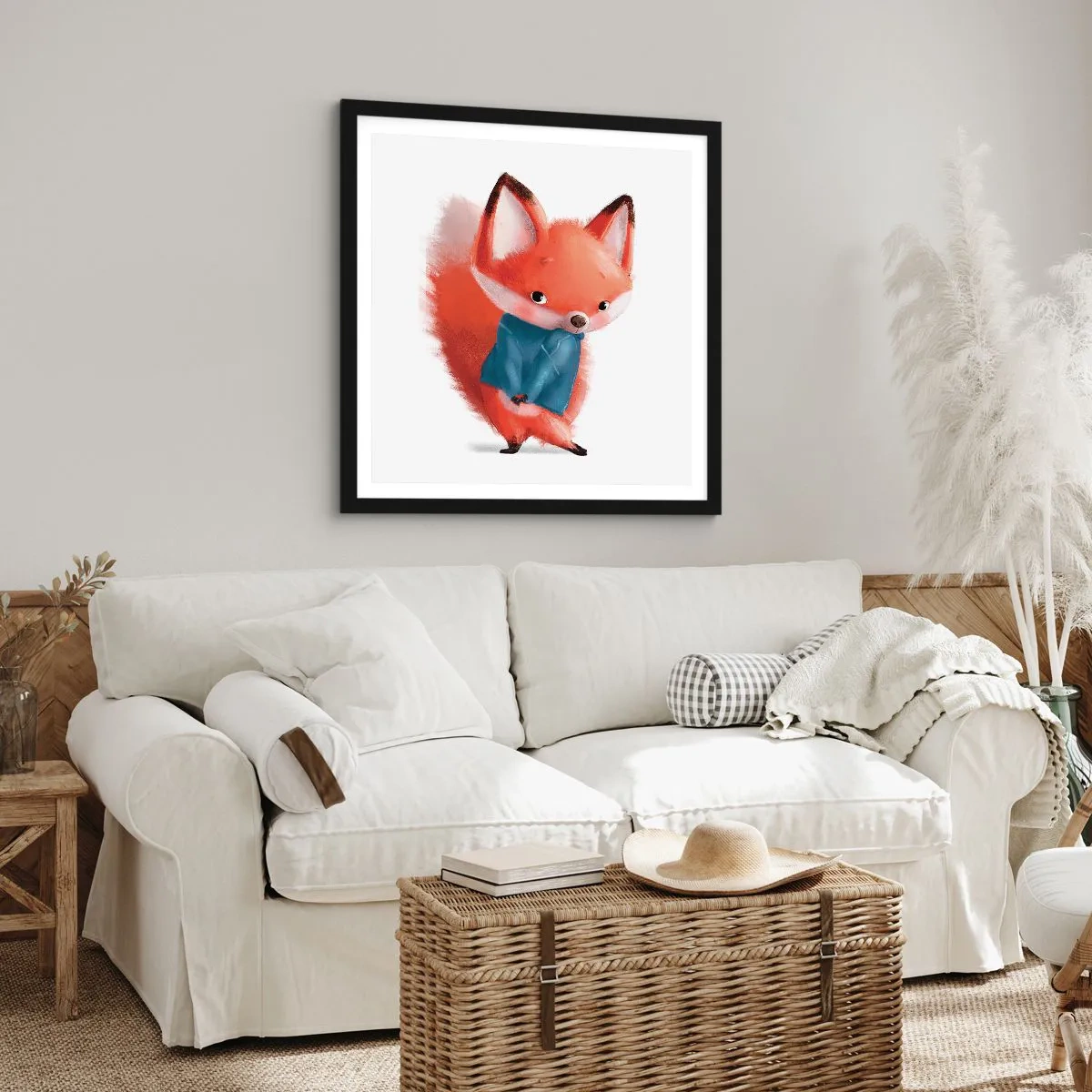 Poster in een zwarte lijst - Past het bij me? - 40x40 cm