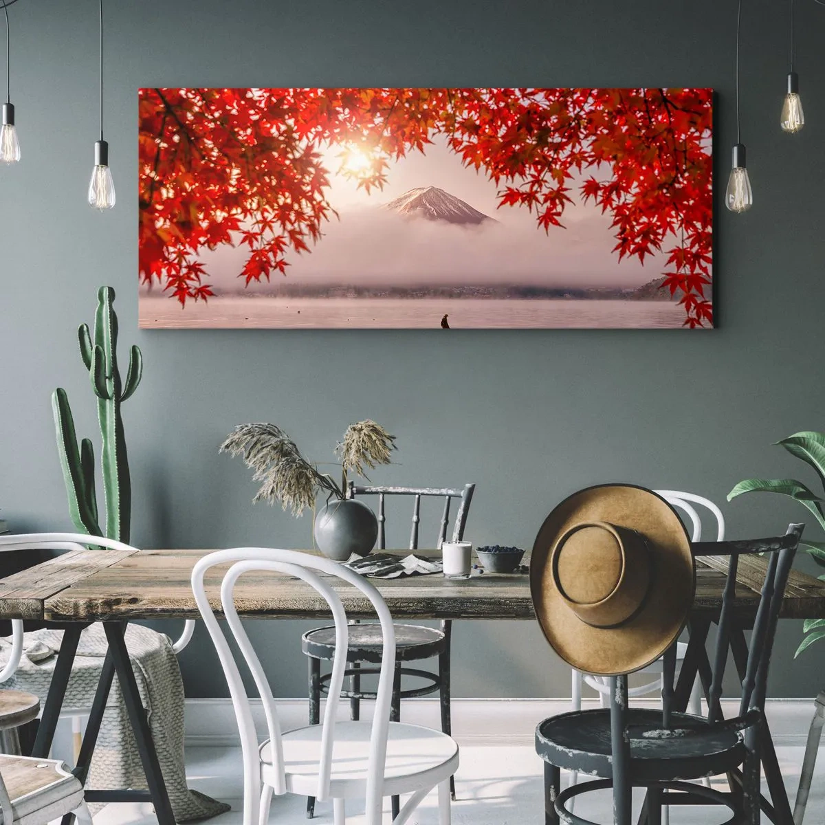 Schilderen op canvas - In het Japanse klimaat - 100x40 cm