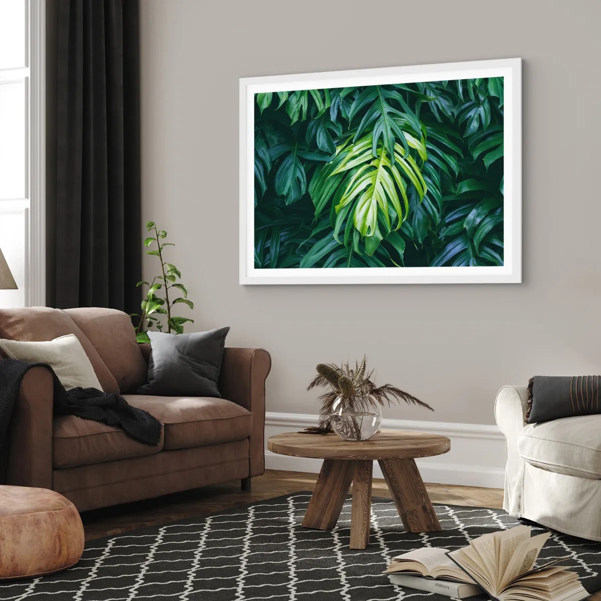Poster in een witte lijst - Dompel jezelf onder in de frisheid - 40x30 cm