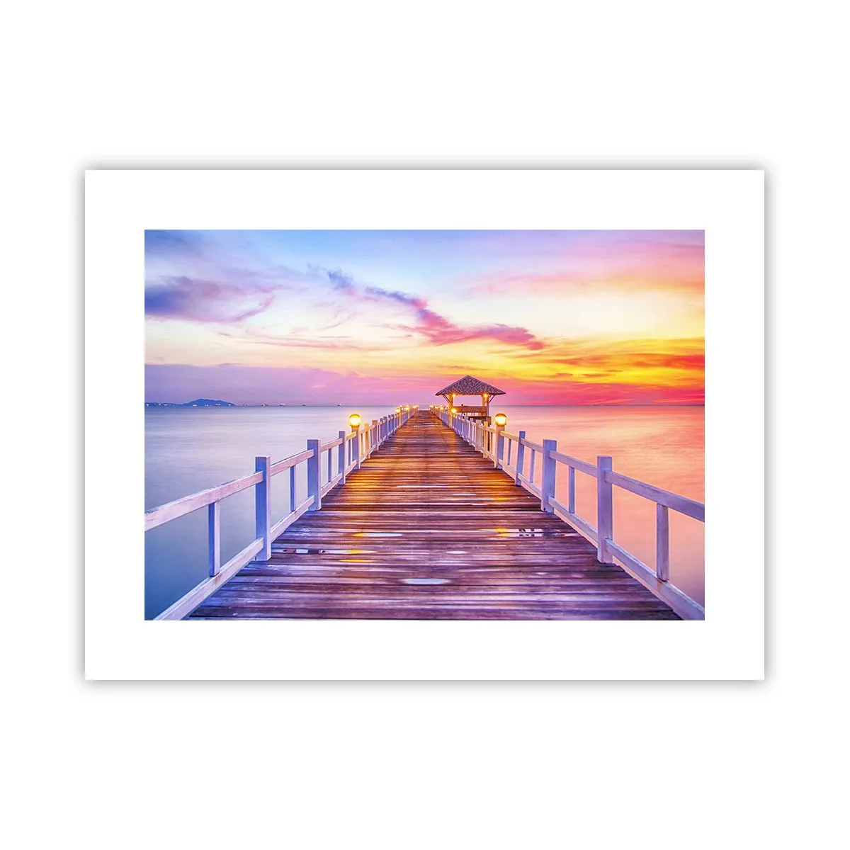 Poster - De lila-gouden stilte van de avond - 40x30 cm