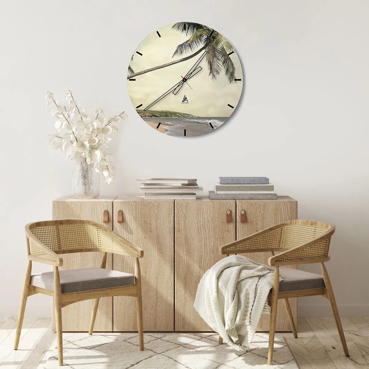 Wandklok - Klok - Tropische droom - 40x40 cm