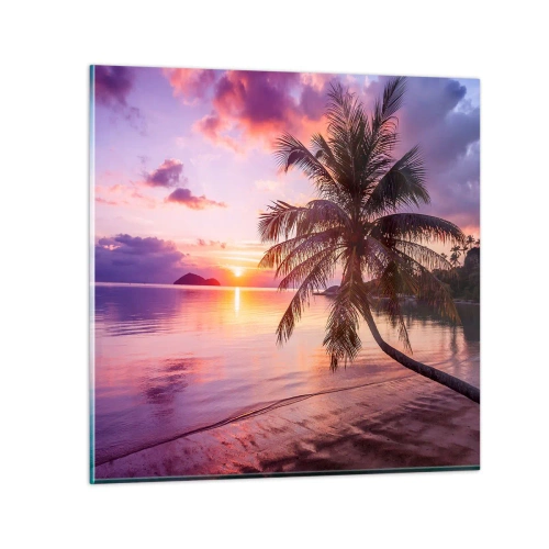 Schilderen op glas - Geluk tot aan de horizon - 30x30 cm