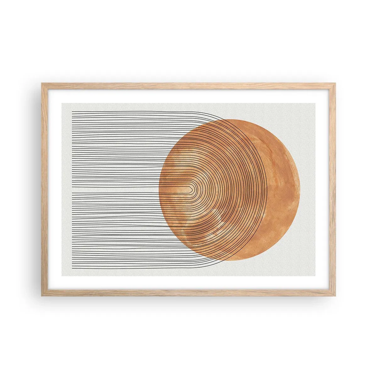 Een poster in een licht eiken lijst - Zonnige compositie - 70x50 cm