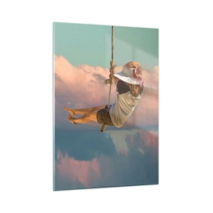 Schilderen op glas - Plezier in de wolken - 50x70 cm