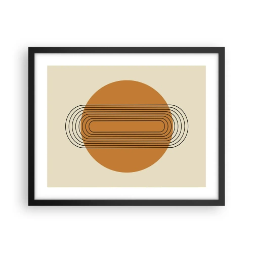 Poster in een zwarte lijst - Perfect plan - 50x40 cm