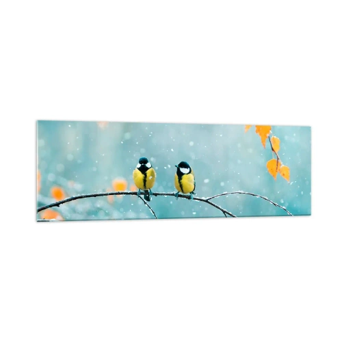 Schilderen op glas - Vogelroddel - 160x50 cm