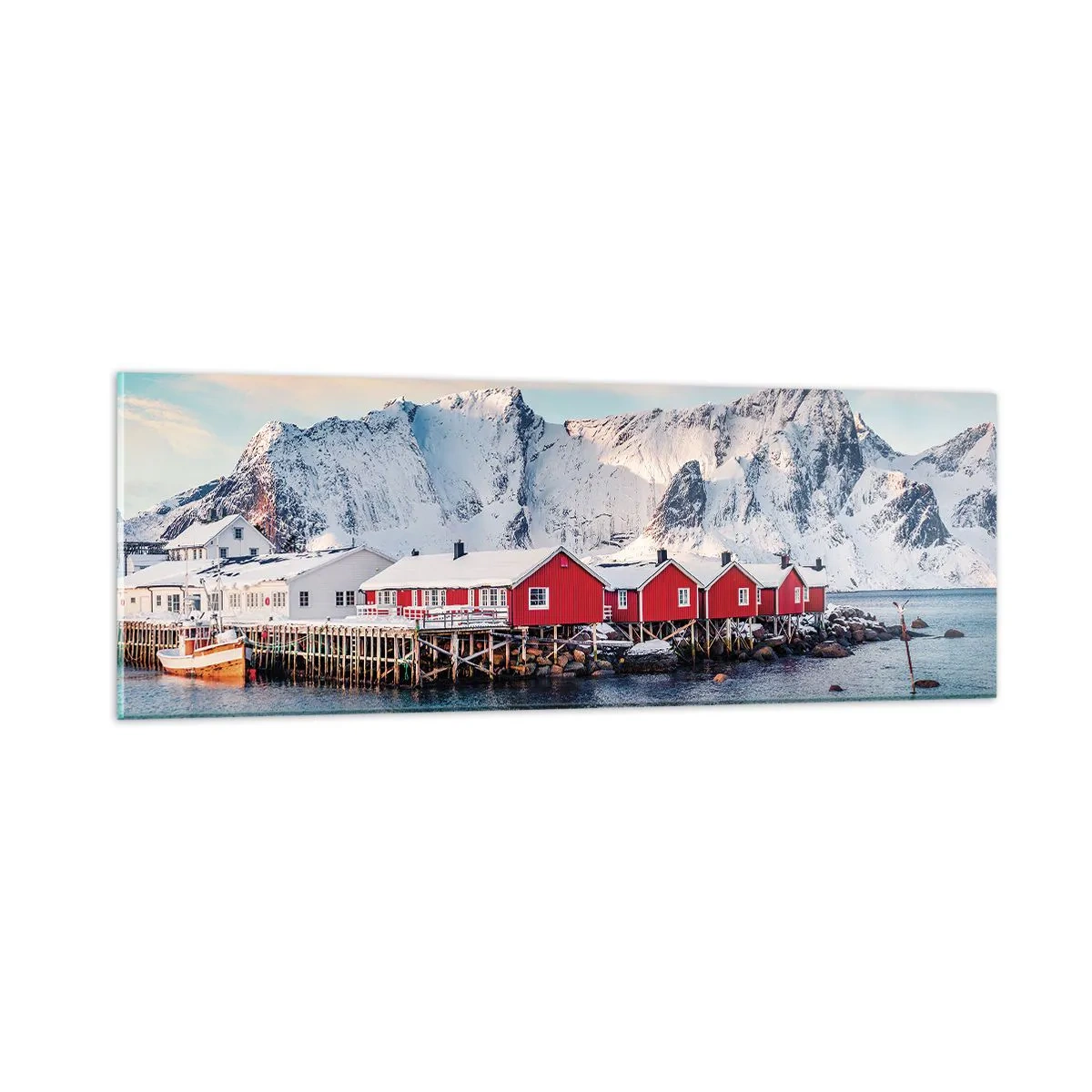 Schilderen op glas - Noordelijke retraite - 90x30 cm